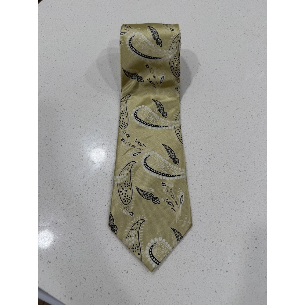Andrea Garavani Gold Paisley‎ Silk Men's Neck Tie